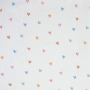 Tissu double gaze de coton Coeurs Color Hearts, blanc cassé