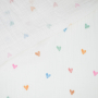 Tissu double gaze de coton Coeurs Color Hearts, blanc cassé
