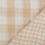 Tissu gaze de coton Vichy à carreaux double face Kiara, beige