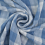 Tissu gaze de coton vichy à carreaux double face Kiara, bleu denim
