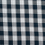 Tissu gaze de coton vichy à carreaux double face Kiara, bleu marine