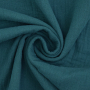 Katoenen mousseline double gauze, petrol
