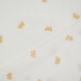 Katoenen mousseline Embroidered Butterflies, gebroken wit