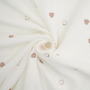 Katoenen mousseline Embroidered Hearts, gebroken wit