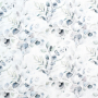 Katoenen mousseline double gauze Eucalyptus Bouquet, wit