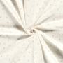 Katoenen mousseline double gauze Flower Rain, gebroken wit