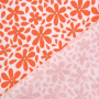 Tissu double gaze de coton Flowers, orange
