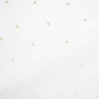 Tissu double gaze de coton Coeurs Flying Hearts, blanc cassé
