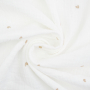 Tissu double gaze de coton Coeurs Flying Hearts, blanc cassé