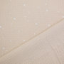 Tissu double gaze de coton Étoiles Flying Stars, beige