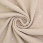 Tissu double gaze de coton Étoiles Flying Stars, beige