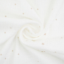 Katoenen mousseline double gauze Flying Stars, gebroken wit