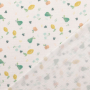 Tissu double gaze de coton Pommes Fruits, vert