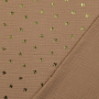Katoenen mousseline double gauze golden clover, lichtbruin