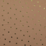 Katoenen mousseline double gauze golden clover, lichtbruin