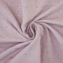 Katoenen mousseline double gauze golden dots, oud blauwpaars