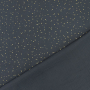 Tissu double gaze de coton, Pois dorés, anthracite