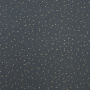 Tissu double gaze de coton, Pois dorés, anthracite