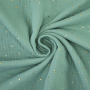 Tissu double gaze de coton, Pois dorés, vert pâle