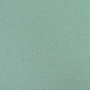 Tissu double gaze de coton, Pois dorés, vert pâle