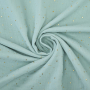 Tissu double gaze de coton, Pois dorés, menthe clair