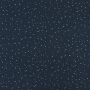 Katoenen mousseline double gauze golden dots, marineblauw