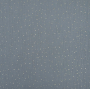 Tissu double gaze de coton, Pois dorés, bleu fumée