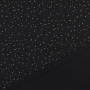 Baumwoll Musselin Golden Dots, schwarz