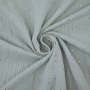 Tissu double gaze de coton, Pois dorés, gris argent