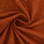 Katoenen mousseline double gauze golden dots, terracotta