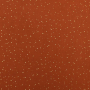 Katoenen mousseline double gauze golden dots, terracotta