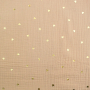 Tissu double gaze de coton Coeurs dorés Golden heart, sable