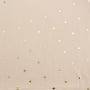 Tissu double gaze de coton Coeurs dorés Golden heart, blanc cassé