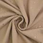 Baumwoll Musselin Golden Strips, beige