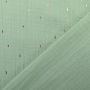 Katoenen mousseline double gauze gouden strepen, mintgroen