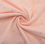 Katoenen mousseline double gauze gouden strepen, , rosé