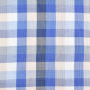 Katoenen mousseline double gauze karo, blauw