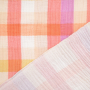 Cotton muslin double gauze check, orange
