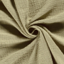 Tissu double gaze de coton aspect lin, vert pâle