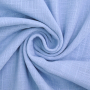 Tissu double gaze de coton look lin, bleu clair