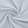 Tissu double gaze de coton look lin, gris clair