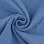 Katoenen mousseline linnenlook, duivenblauw