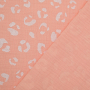 Katoenen mousseline double gauze Leo, abrikooskleurig