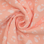 Katoenen mousseline double gauze Leo, abrikooskleurig