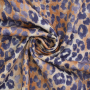 Tissu double gaze de coton Léopard Leo Spots, marron