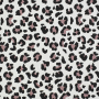 Tissu double gaze de coton Léopard, beige