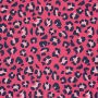 Katoenen mousseline double gauze luipard, lichtfuchsia