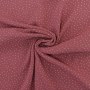 Tissu double gaze de coton à pois, rose pâle