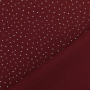 Katoenen mousseline double gauze kleine stippen, bordeauxrood