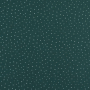 Tissu double gaze de coton à pois, vert foncé